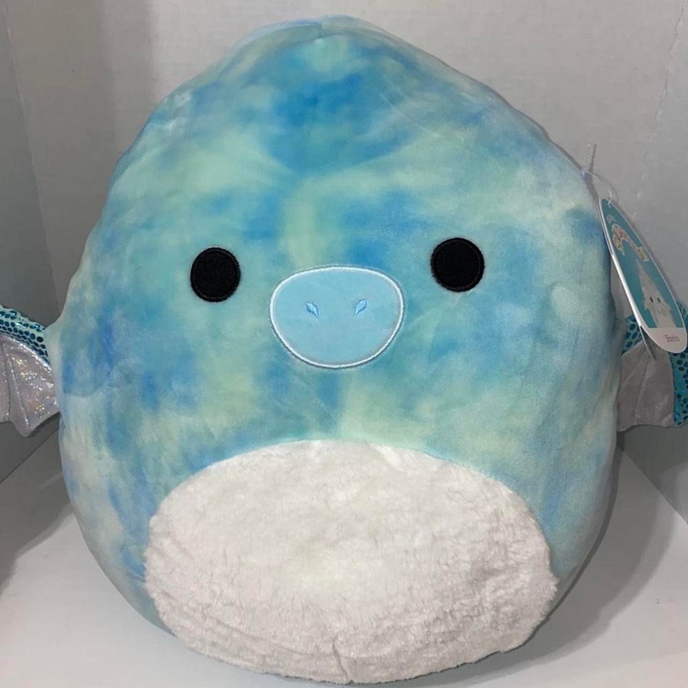Squishmallows Shantira‎ the Pterosaur Blue Tie Dye 16 Inch Plush Kellytoy NWT